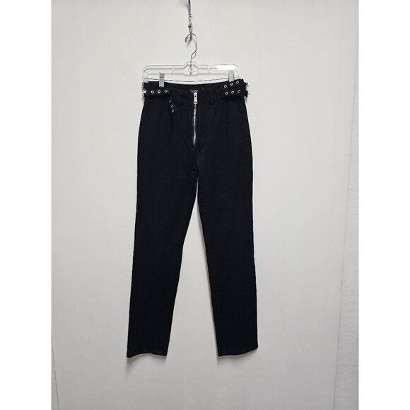 Kittenish Side Buckles Zip up Jeans Size 27 - Picture 1 of 6